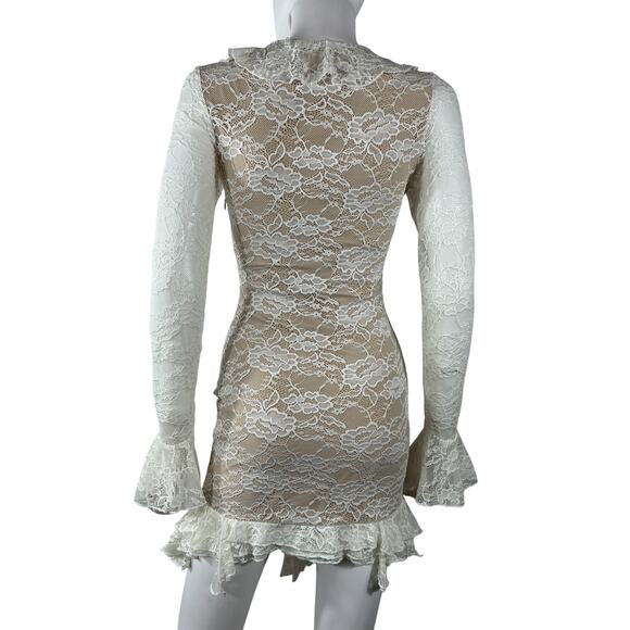 Majorelle 'Lucia' White Nylon Mini Dress Size S - Picture 3 of 4